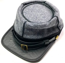 CIVIL WAR CSA CONFEDERATE INFANTRY WOOL KEPI FORAGE CAP HAT-MEDIUM
