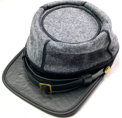 CIVIL WAR CSA CONFEDERATE INFANTRY WOOL KEPI FORAGE CAP HAT-MEDIUM