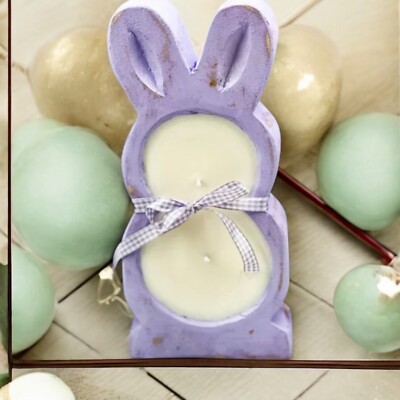 Easter Bunny Dough Bowl Candles