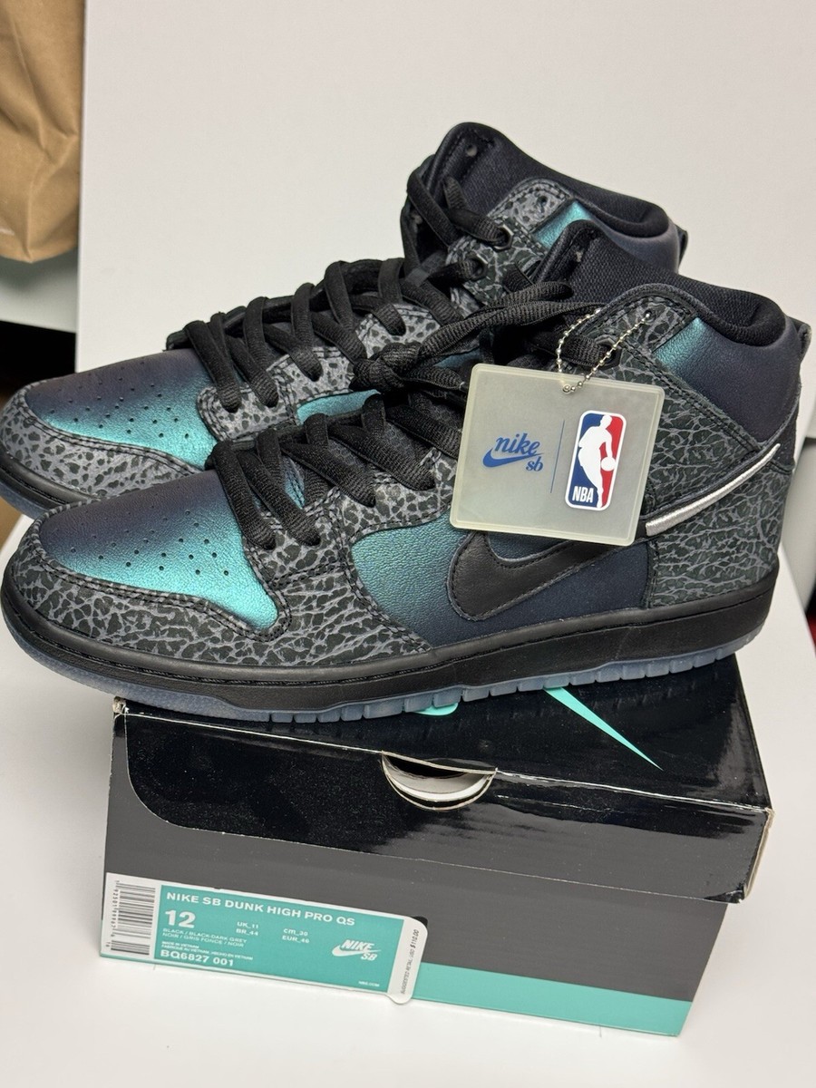 Size 12 Nike Black Sheep x Dunk SB High Black Hornet