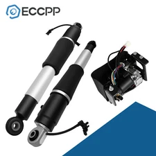 3PCS Rear Air Suspension shock + Compressor For Cadillac Escalade Yukon 15-2019
