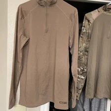XGO Military Cold Weather  Coyote Brown Long Sleeve Shirt - Medium