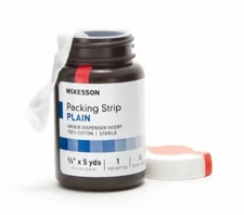 McKesson Packing Strip Cotton 1/2in X 5yd 1 Count