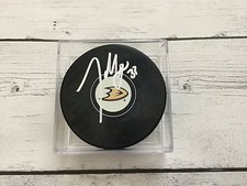 Jakob Silfverberg Signed Hockey Puck Anaheim Ducks Autographed b