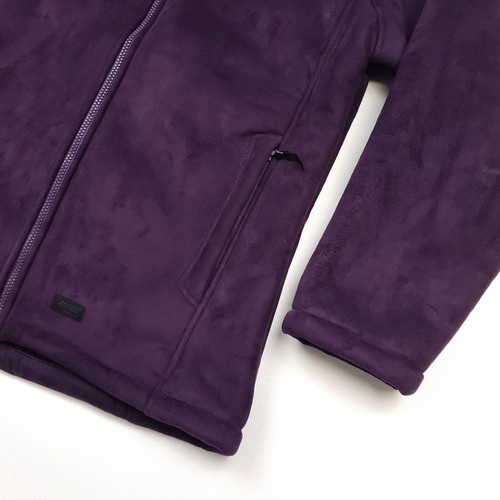 Musto Faux Suede Womens Jacket Size 12 14 Medium Purple Fleece Sherpa Thick Warm - Picture 7 of 16