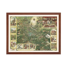 Old Map of Mexico City 1935 - Vintage Mexico Art Wall Decor