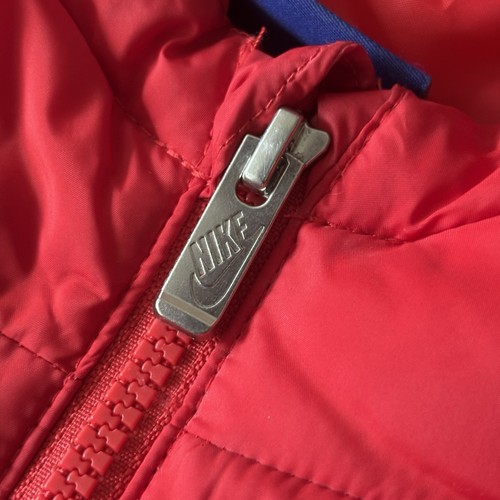 Nike Youth Puffer Jacket Hooded Spider-Man Red Blue Full Zip Kids Sz. 7 Large - Picture 3 of 11