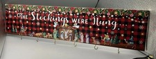 Wood Wall Stocking Hanger The Stocking Where Hung Nativity Scene Holds 6 Stockin