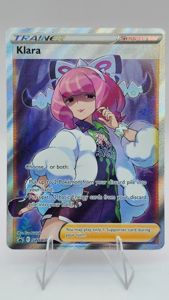 pokemon klara card Pokmon TCG: Klara Premium Tournament Collection (1 Full-Art Foil Card, 3  Foil Cards & 7 Boosters) : Amazon.co.uk: Outlet