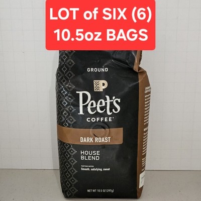 6 x 10.5oz. Peet's Coffee House Blend GROUND *CLEARANCE/READ DESCRIPTION*
