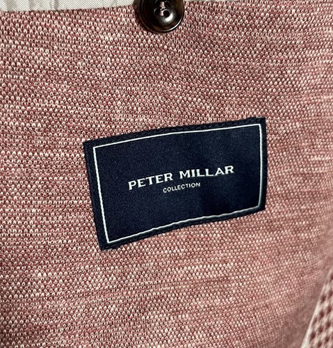 Peter Millar Collection Wool Silk Linen Lightweight Blazer in Coral - Mens 48R - Picture 7 of 14