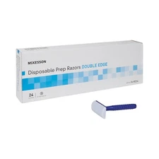 McKesson Surgical Prep Razor Double Edge Single Blade Blue 144 per Case 16-RZ24