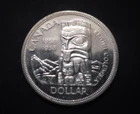 1958 British Columbia Centennial Canadian Silver Dollar BU Ungraded Coins