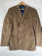 Lauren Ralph Lauren Sport Coat Blazer Mens 46L Brown Corduroy Dog Print Lining