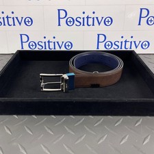 Bally Mens Astor Mid Brown Leather Adjustable/Reversible Belt EU 110 New w/o Tag