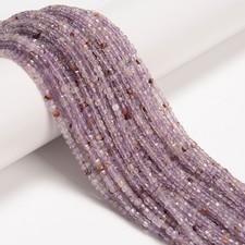 Natural Super Seven Faceted Cube Beads Size 2mm 15.5'' Strand