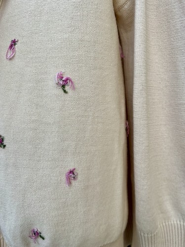 Vintage GAP 90s Sweater And Cami Set NWT Hand Embroidered Picot Edge M/L Classic - Bild 10 von 24