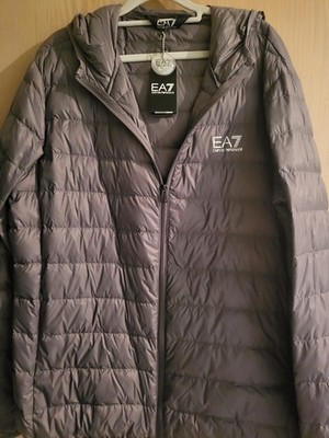 EA7 Emporio Armani Herren Daunenjacke mit Kapuze volcanic glass  XXL