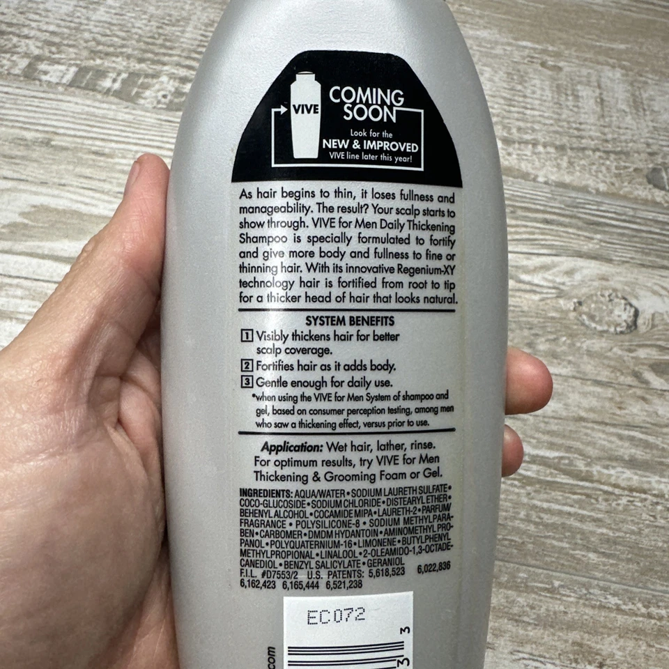 (1) Loreal Vive For Men Daily Thickening Shampoo  13oz New NOS As Pictured - Image 4 of 4