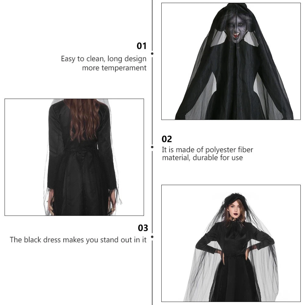 VETEMENTS 1 Set Costume Halloween Costume Halloween Vestito Lungo Maschera Abbigliamento