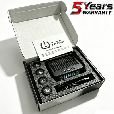 TPMS LCD Car Tire Pressure Monitoring System 4 External Sensors For Kia Rio