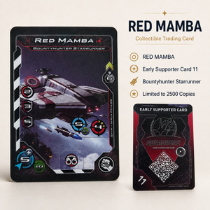 Tarjeta Star Citizen SQUADRONS ESC #11 Red Mamba Early Supporter/limitada 2500