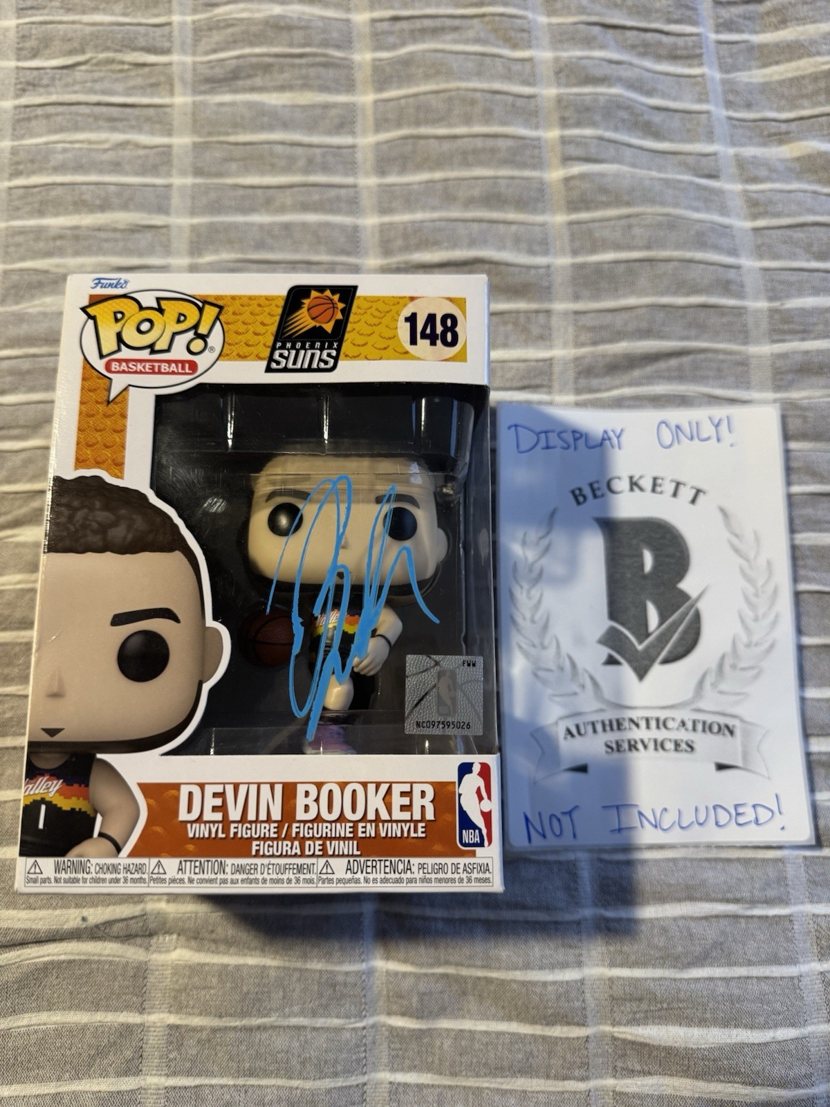 Devin Booker Autographed Signed Phoenix Suns Funko Pop #148 Beckett Coa Authentic Auto NBA 