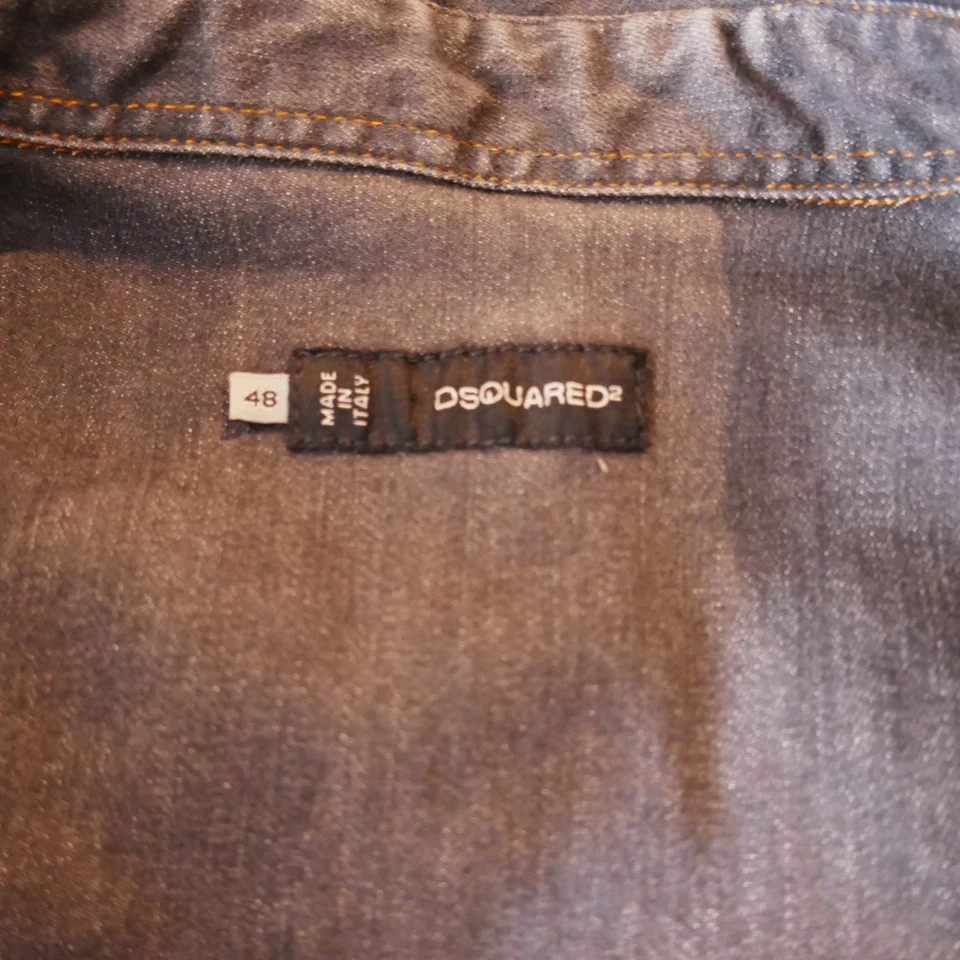 Camisa a Presión Occidental Gris Dk Clásica 48 Italia Botones Negros Envejecidos Foto 3 de 4