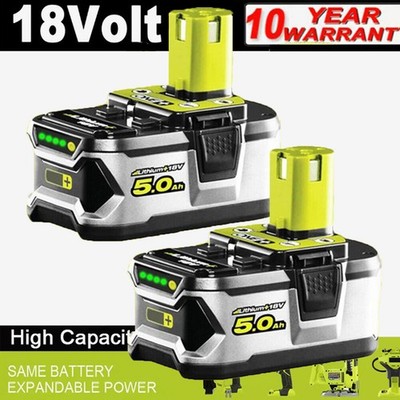 2X 18V 5.0Ah Akku für RYOBI One Plus Lithium RB18L50 P108 P104 Batterie 18 VOLT