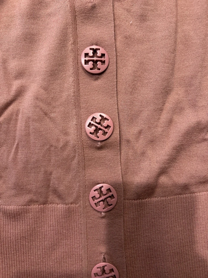 Cárdigan Tory Burch SIMONE $248 NUEVO CON ETIQUETAS Talla XS Color Palisandro Suéter Foto 2 de 4