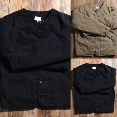 Herren Retro Jacke Pendeln Freizeitkleidung Retro Stil warm wattiert offener Kragen