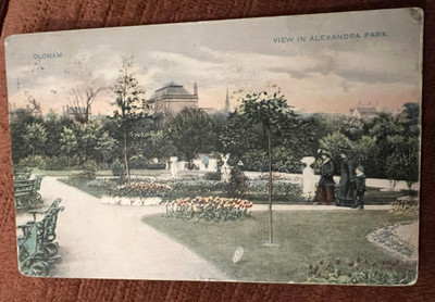 Antike AK Oldham Lancashire altes Foto verschickt 1904