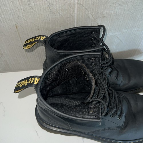 Dr. Doc Martens Awley AirWair Black Leather Combat Boots Men’s Size 13 - Picture 2 of 6