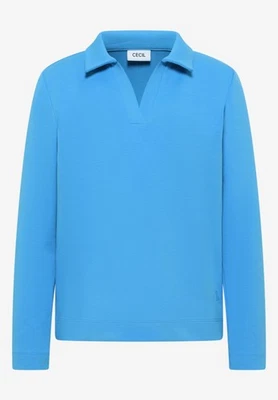 Cecil Poloshirt in Unifarbe in der Farbe Fountain Blue - Bild 1 von 3