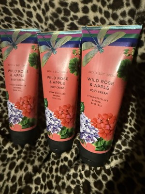 Bath & Body Works 3 X WILD ROSE & APPLE 8 Oz. ULTRA SHEA Body Creams!!!
