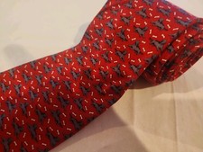 Vineyard Vines Tie Dog Bone Prints 100 Silk Necktie Designer Mens NEW