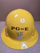 PG&E (PG and E) Shockgard Vintage Hard Hat Yellow Helmet Good Condition