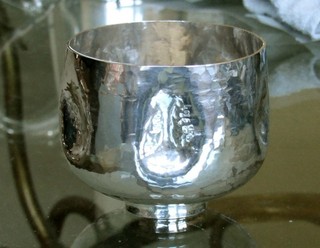 Tazza americana in argento sterling c1950 ARTIGIANALE