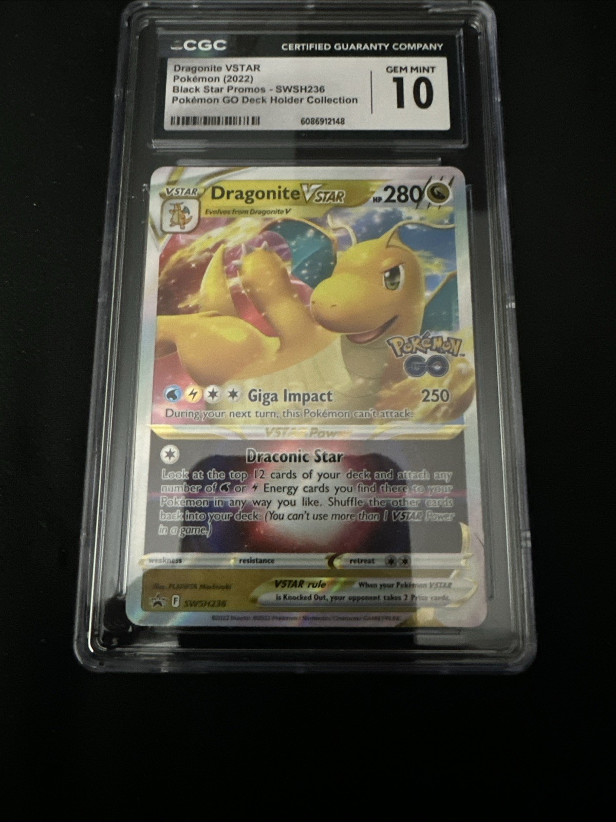 Dragonite VSTAR SWSH236 Black Star Promo Graded Pokémon Card CGC 10 GEM MINT 💎