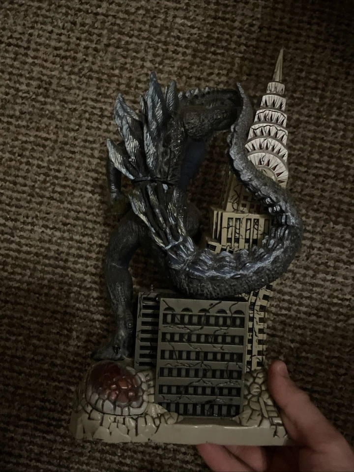 Trendmasters Godzilla Bank Money Box 1998 figura rugiente móvil funcionando Foto 3 de 4