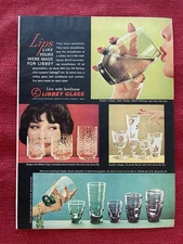 Vintage 1962 Print Ad Libbey Glass MCM Entertaining Drinking Glasses