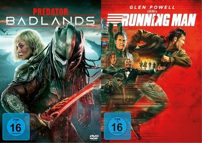 Vorbestellung: Predator: Badlands + The Running Man (2025) im Set # DVD-NEU