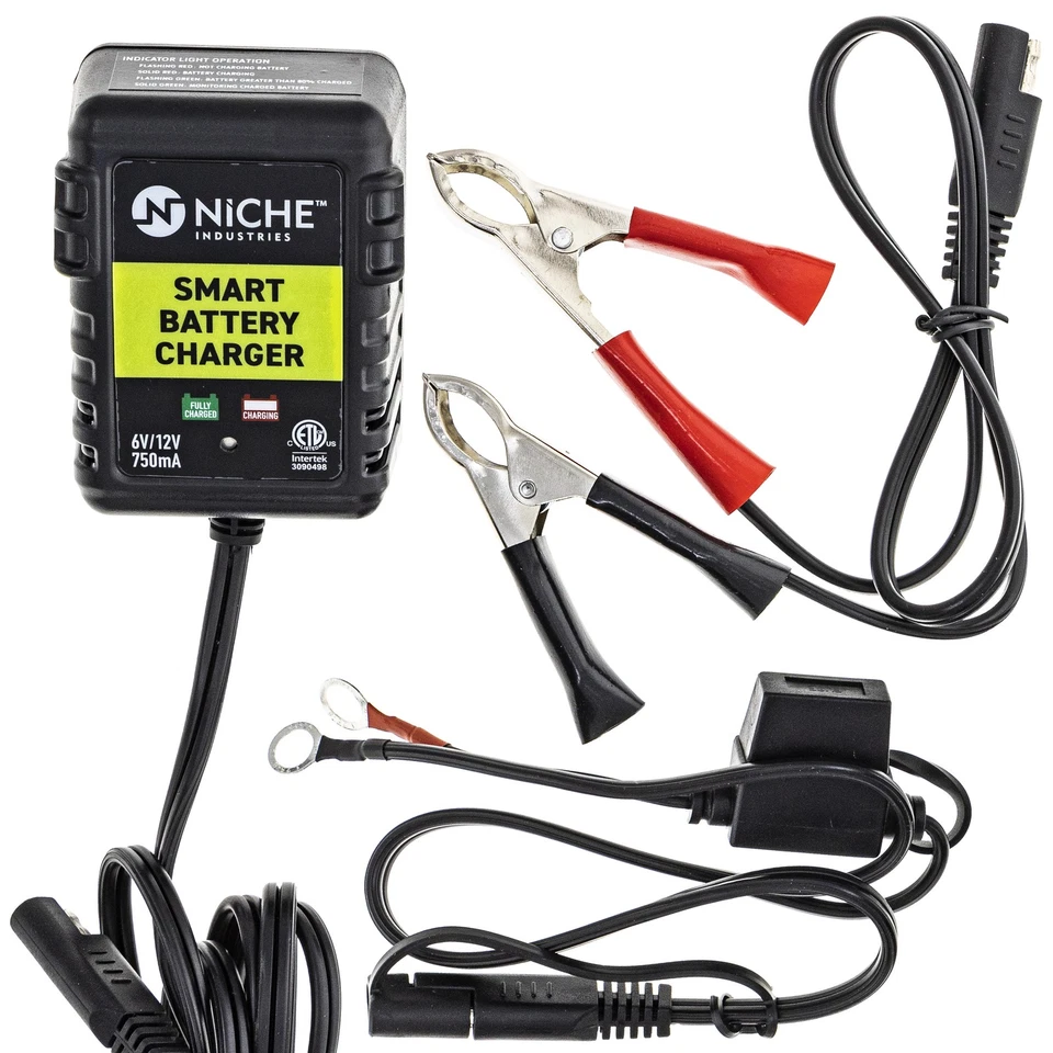 NICHE Battery 12Volt 750mA Automatic Charger Maintainer Snowmobile Battery - Image 2 of 4