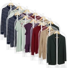 40  All Clear Garment Bags for Travel - PEVA Waterproof Suit Cover with Zipper