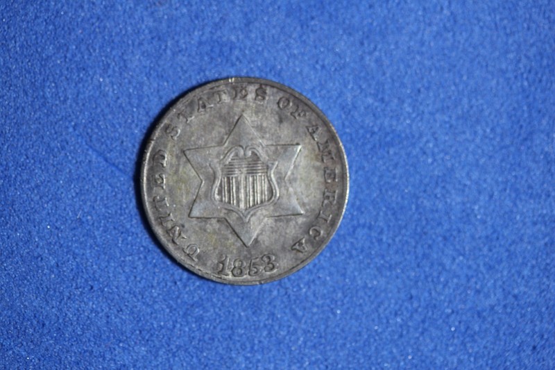Estate Find 1853 - Three Cent !!!!  #K54005