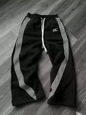 Baggy Y2k streetwear sweatpants with white stripes wide leg comfy pants S-3XL 