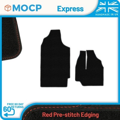Express with Red Pre-Stitch Trim Van Mats to fit Peugeot Expert 6 Seater Fron...