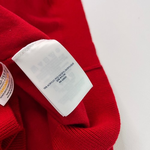 Lands' End Womens Cardigan Sweater Size 2X Red Button Front 3/4 Sleeve Ribbed - Picture 8 of 8