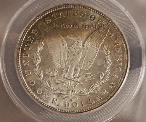 1879-S   MORGAN DOLLAR  *TONED REVERSE*BLAST WHITE OBV*   MS-63     VAM-37