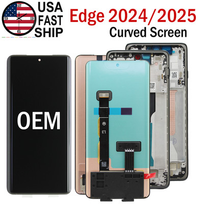 OLED Curved LCD Display Touch Screen ± Frame For Motorola Moto Edge 2024 / 2025